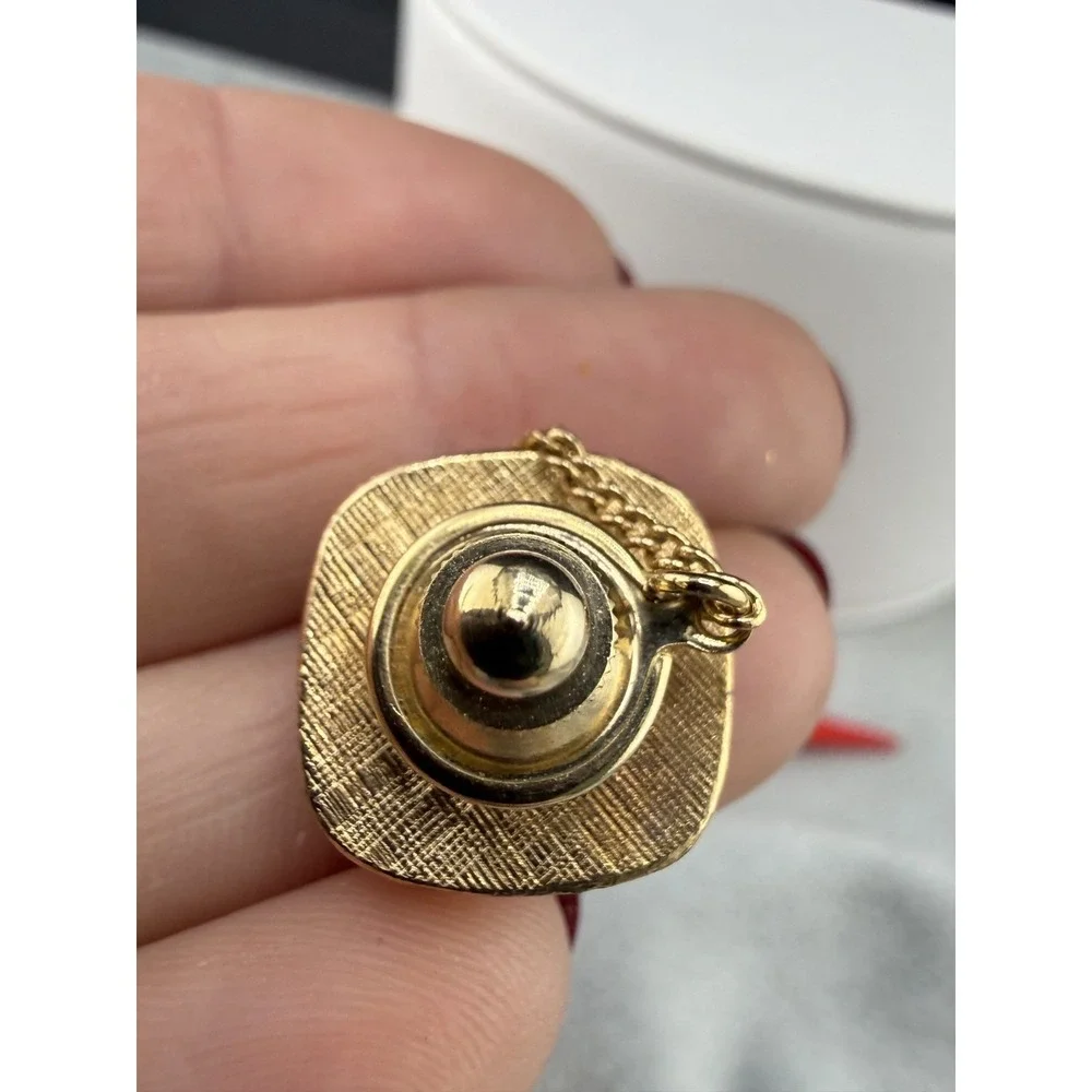 Vintage Cufflinks Set Tie Pin‎ Gold Tone